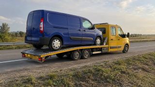 Pomoc drogowa przy trasie S61 w okolicy Ełku
